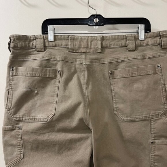Duluth Trading Flex Fire Hose Khaki Carpenter Cargo Work Pants Size 44 x 30 - Picture 4 of 16